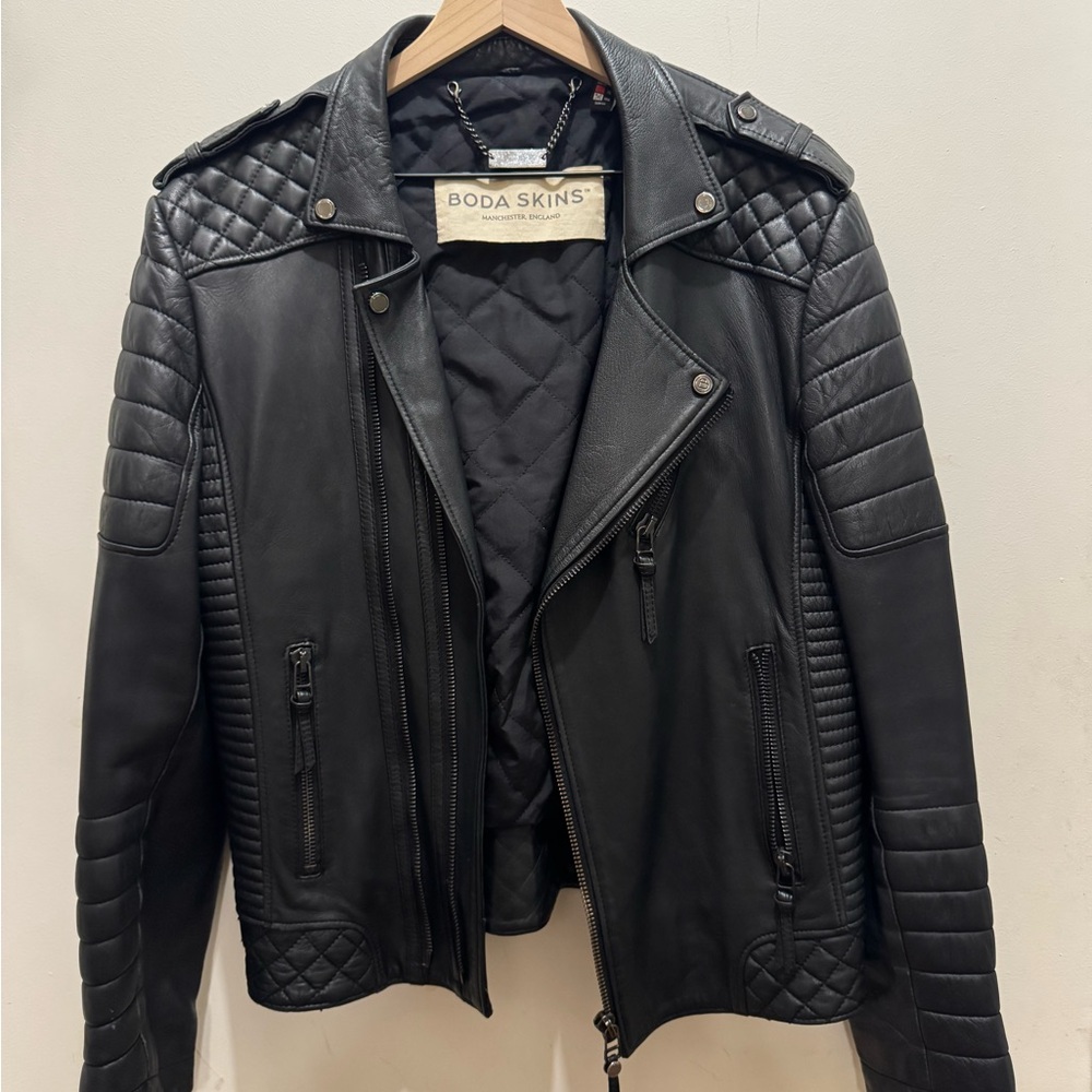 Boda Skins Black Leather Kay Michael Jacket for Men
